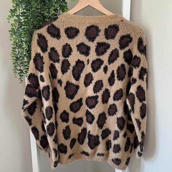 Anthropologie Debut Leopard Print Sweater - Picture 2 of 4